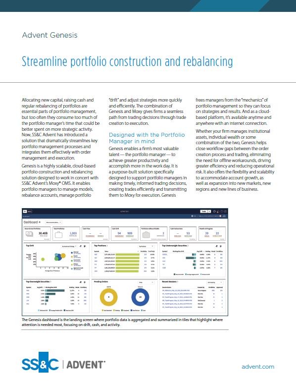 Advent Genesis Product Brief