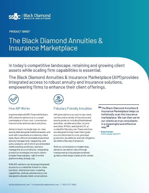 Annuities & Insurance Marketplace Brief
