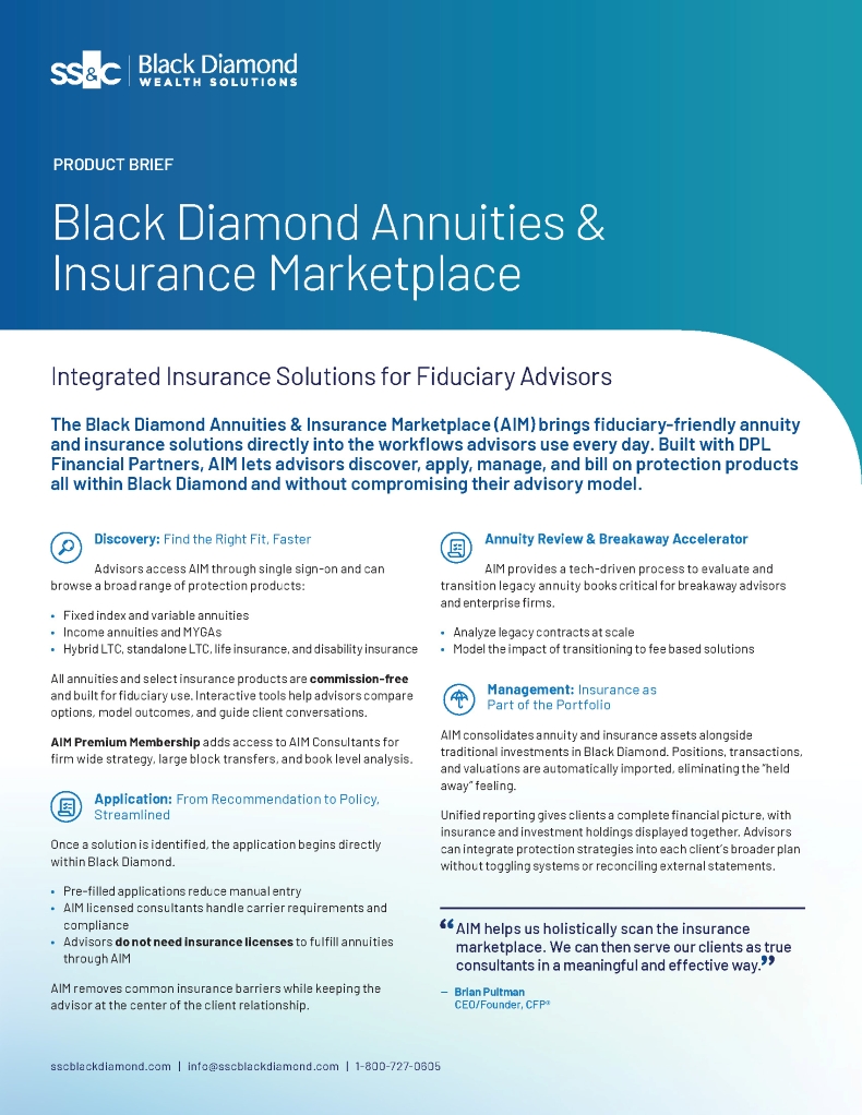 Annuities & Insurance Marketplace Brief