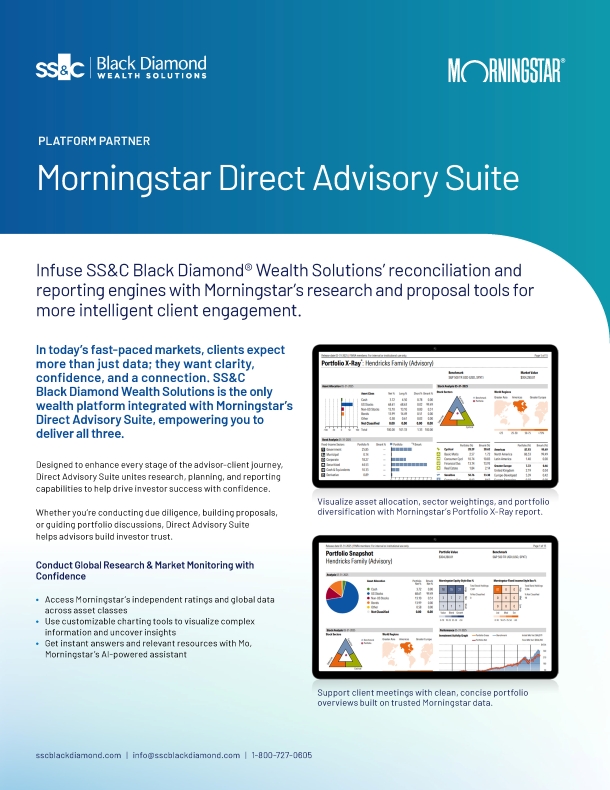 Morningstar Direct Advisory Suite + Black Diamond