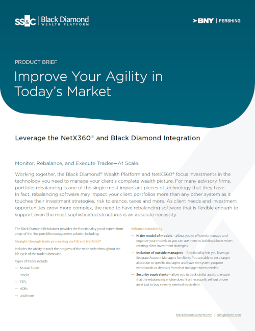 Black Diamond + NetX360 Rebalancer Brief