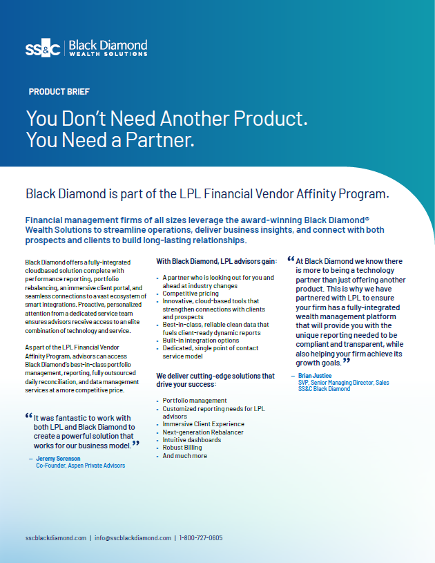 Black Diamond + LPL Affinity Program Brief