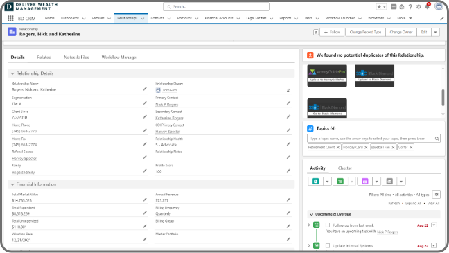 CRM Screenshot