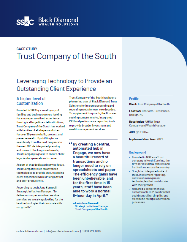 Trust Company of the South Case Study