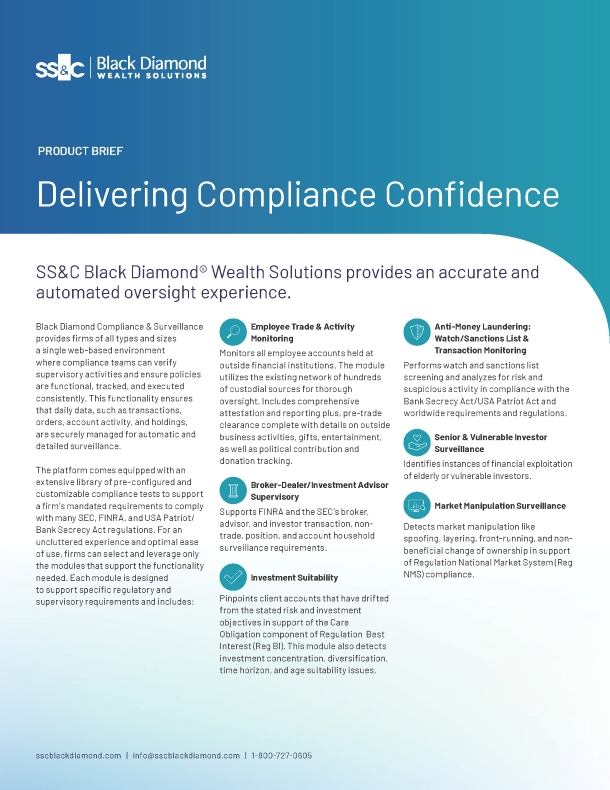 Delivering Compliance Confidence Brief
